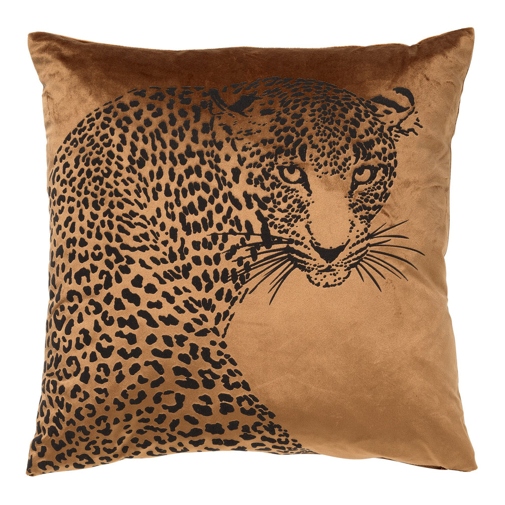 Dutch Decor Simba - Kussen 45x45 cm - Dierenprint - Tabaksbruin - Bruin