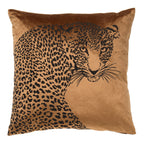 Dutch Decor Simba - Kussen 45x45 cm - Dierenprint - Tabaksbruin - Bruin