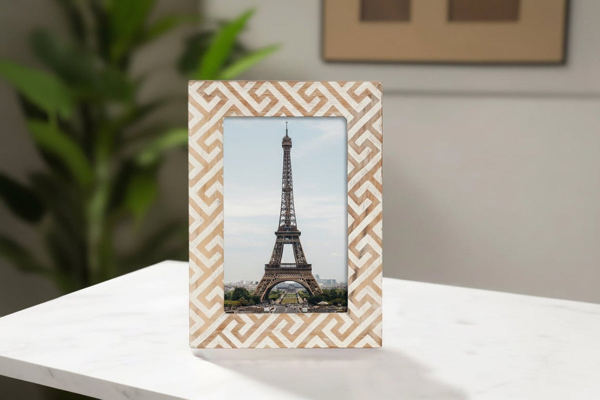 Fotolijst | Sylvan geometrisch houten tafelblad | 10x15cm