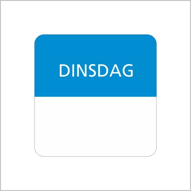 Dinsdag- etiket - 500 stuks