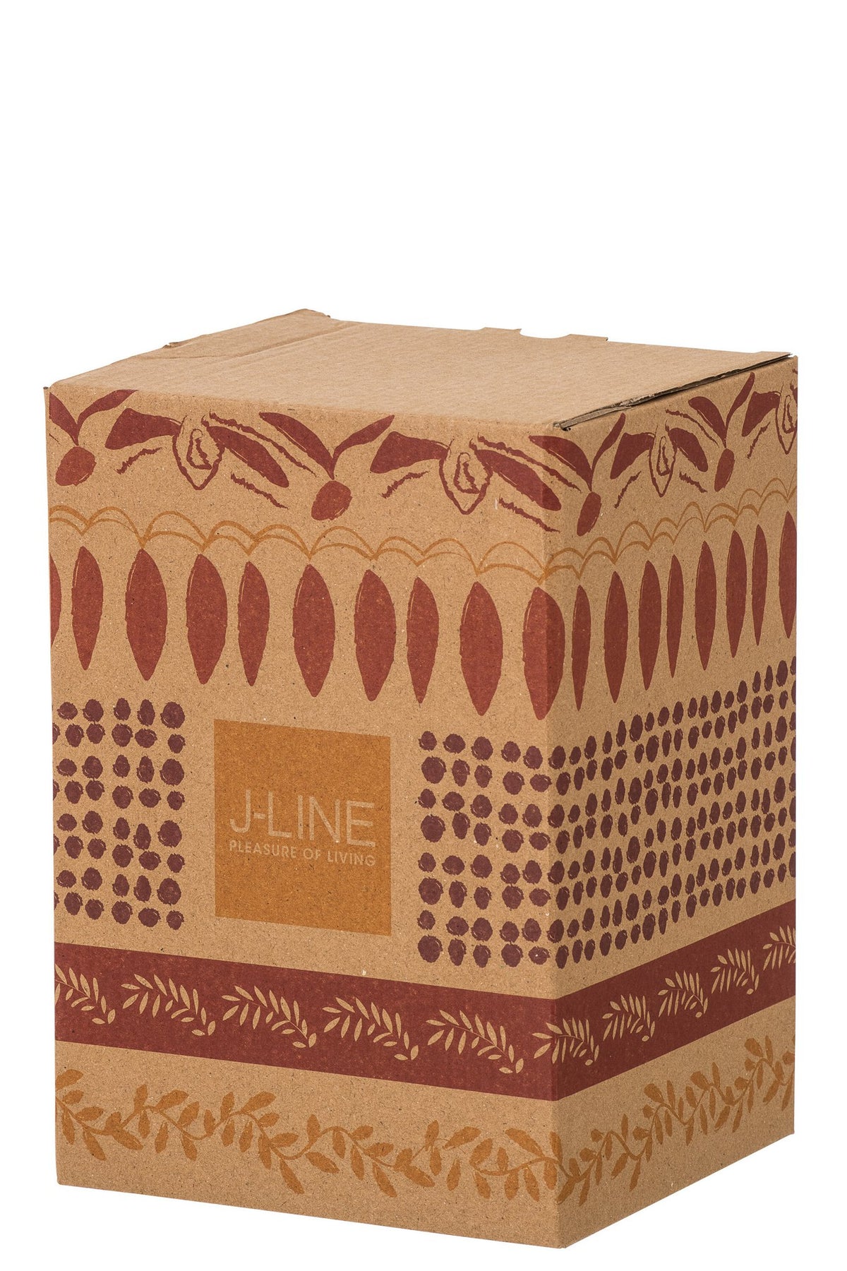J-Line schaal - keramiek - paars/rood - set van 4