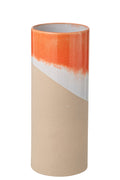J-Line vaas Bal - keramiek - oranje/naturel - L