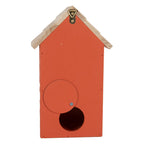 Decoratie Vogelhuis 15x10x22 cm Rood Hout