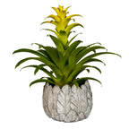 Bloempot Ø 19x16 cm Grijs Steen Veren Bloempot Binnen