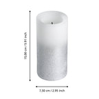 LED Kaars Amboriala Zilver 8x15 cm