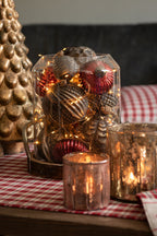 Kerstbal Ø 5 cm Bruin Glas Kerstdecoratie