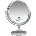 Metalen make-up spiegel groot 25CM Ø 7X vergroting