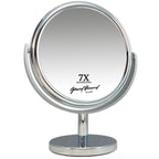 Metalen make-up spiegel groot 25CM Ø 7X vergroting