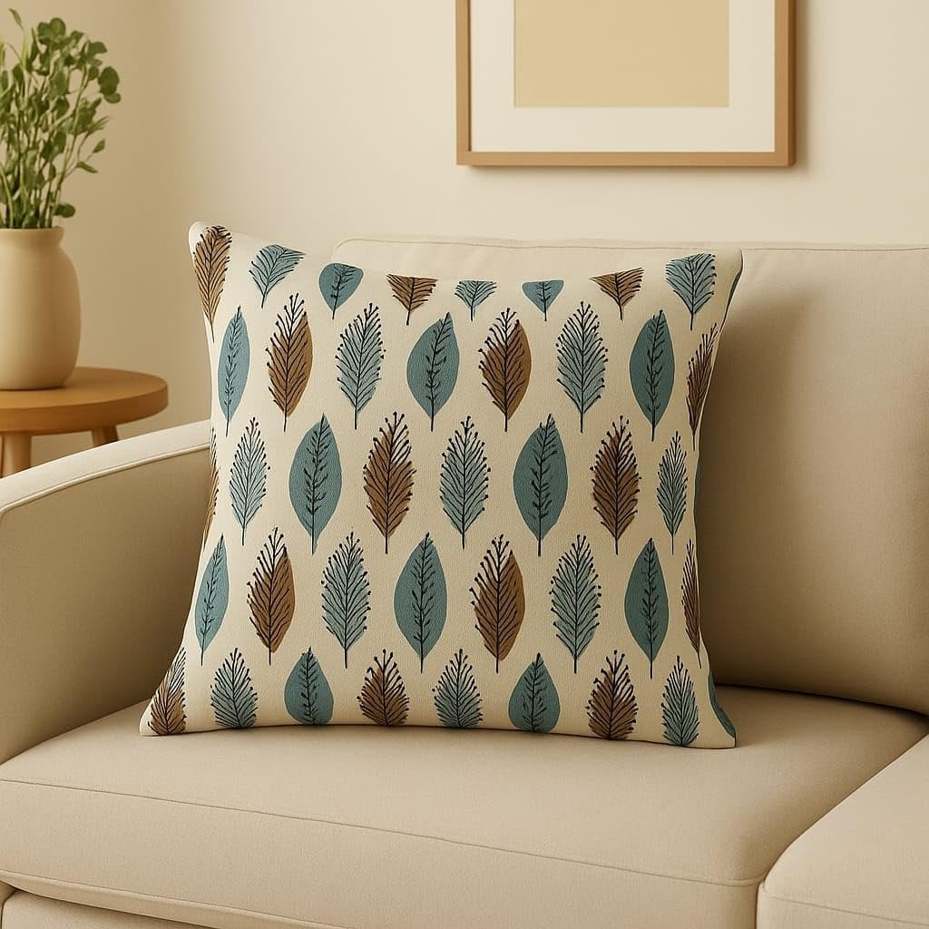 Fluwelen kussenhoezen – Designer bedrukt polyester – Gemaakt in India – 20x20 inch, set van 3