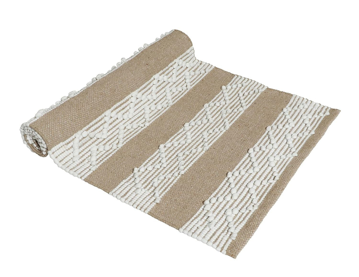 Handgeweven katoenen vloerkleed – exportkwaliteit – 2x5 ft (60x152 cm)