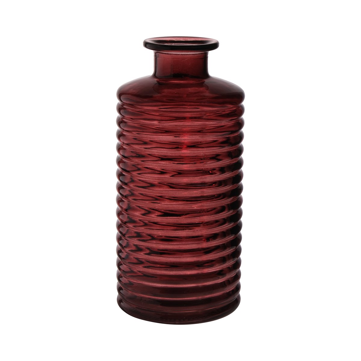 Flesvaas glas roodbruin 31 cm
