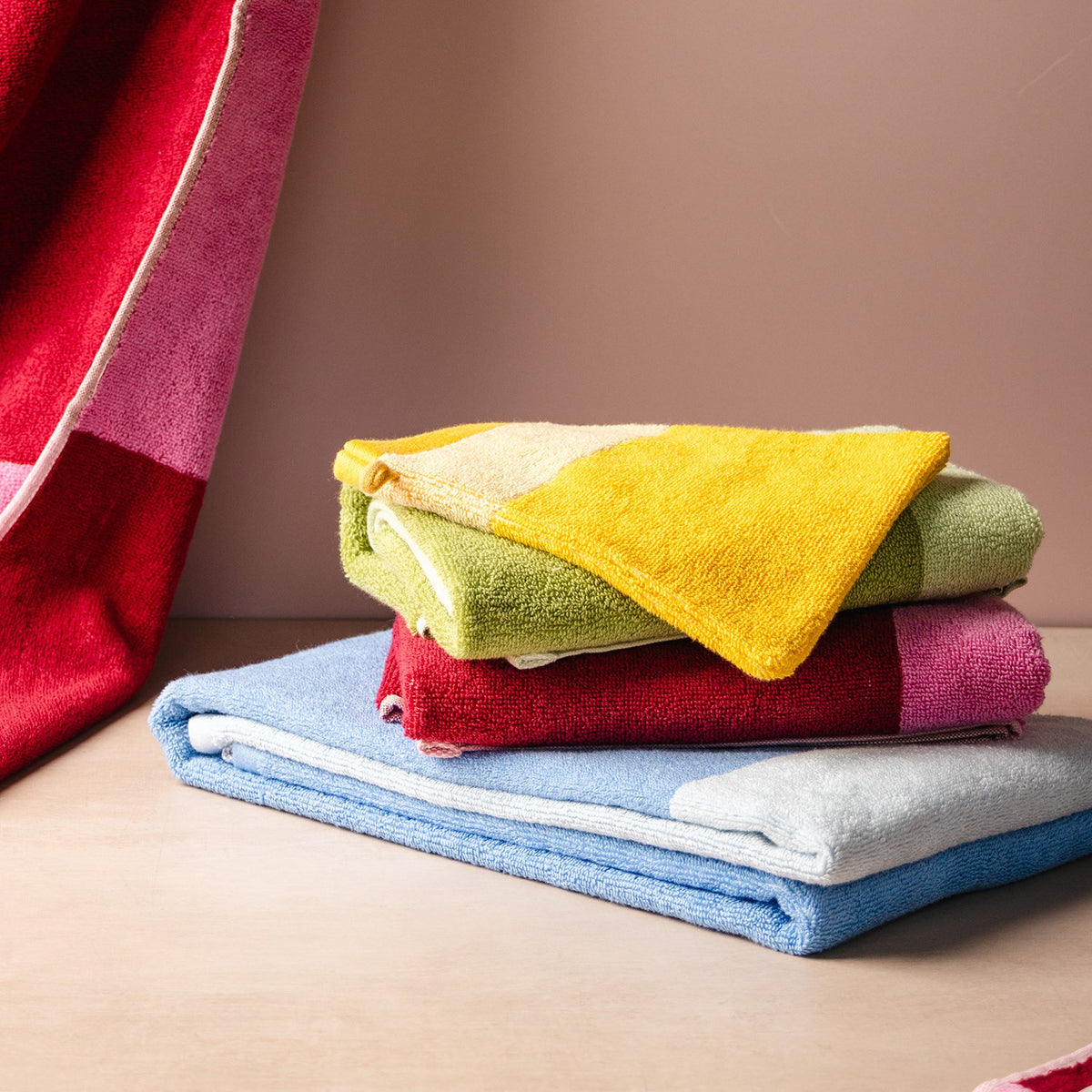 Washandschoen 15x21cm zonnig geel Pixie - Set van 2