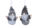 Stoffenhanger kabouters 6st 9cm donker grijs