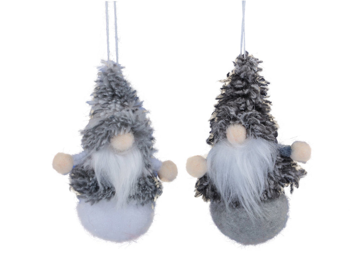 Stoffenhanger kabouters 6st 9cm donker grijs