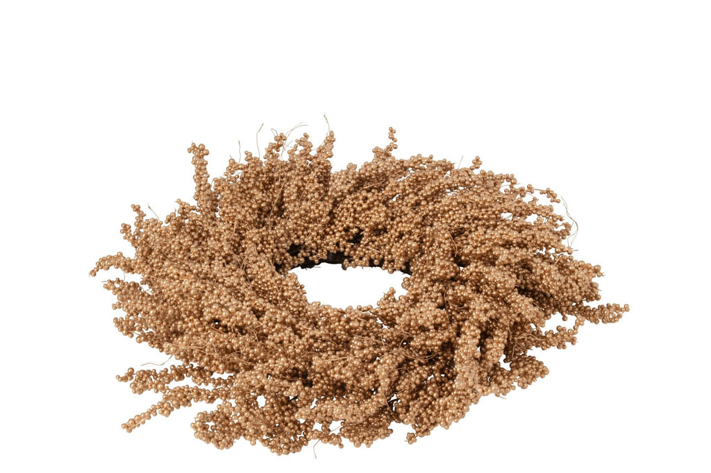 J-Line Krans met bessen - foam - goud