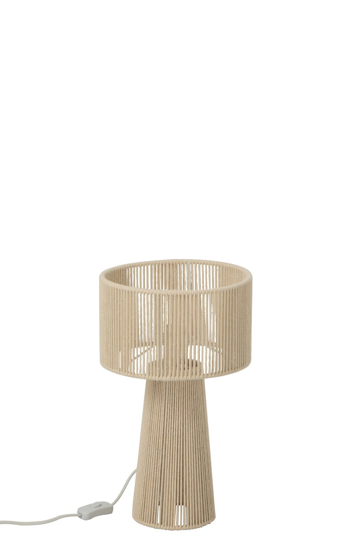 J-Line tafellamp Touw - papier - greige - small