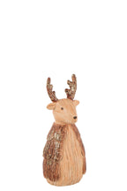 J-Line figuur Rendier - namaakhout - polyresin - camel - L