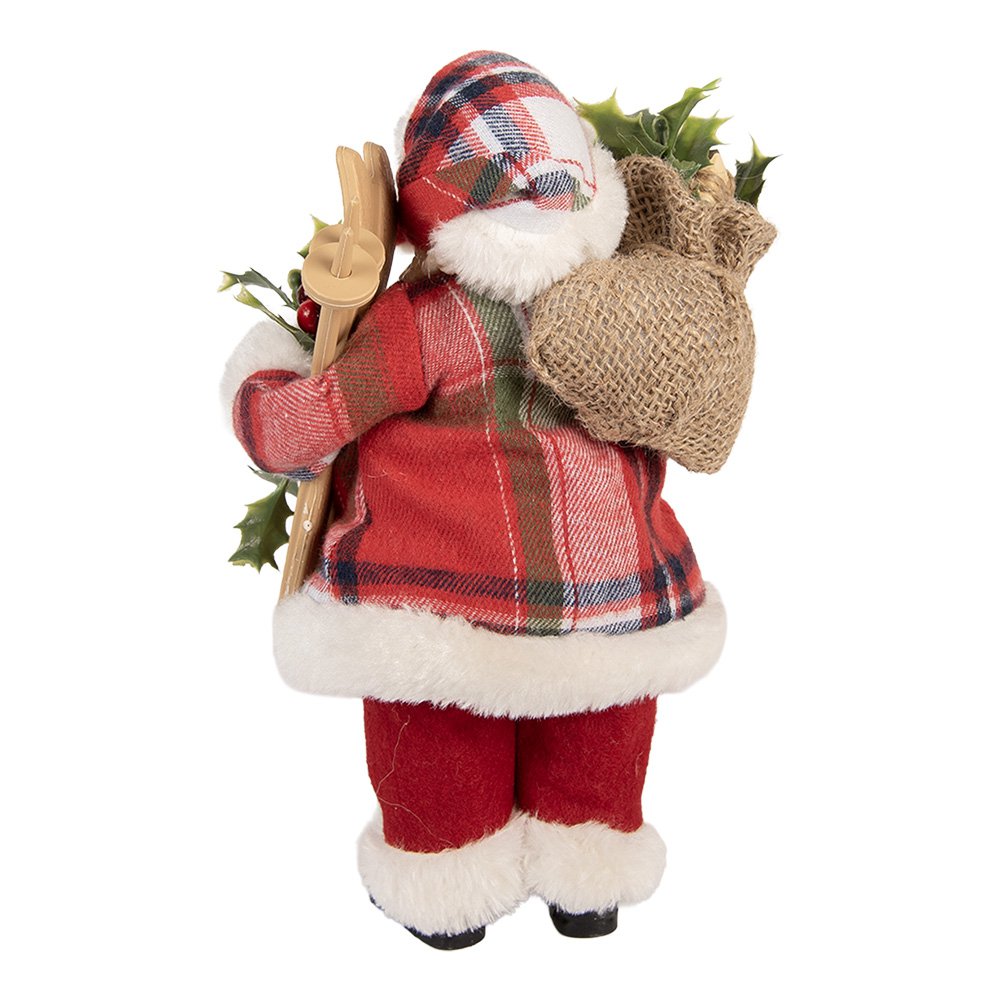 Kerstdecoratie Beeld Kerstman 16x13x27 cm Rood Kunststof