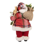 Kerstdecoratie Beeld Kerstman 16x13x27 cm Rood Kunststof