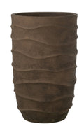 J-Line bloempot Golf + Buiten zand - steen - bruin - extra L