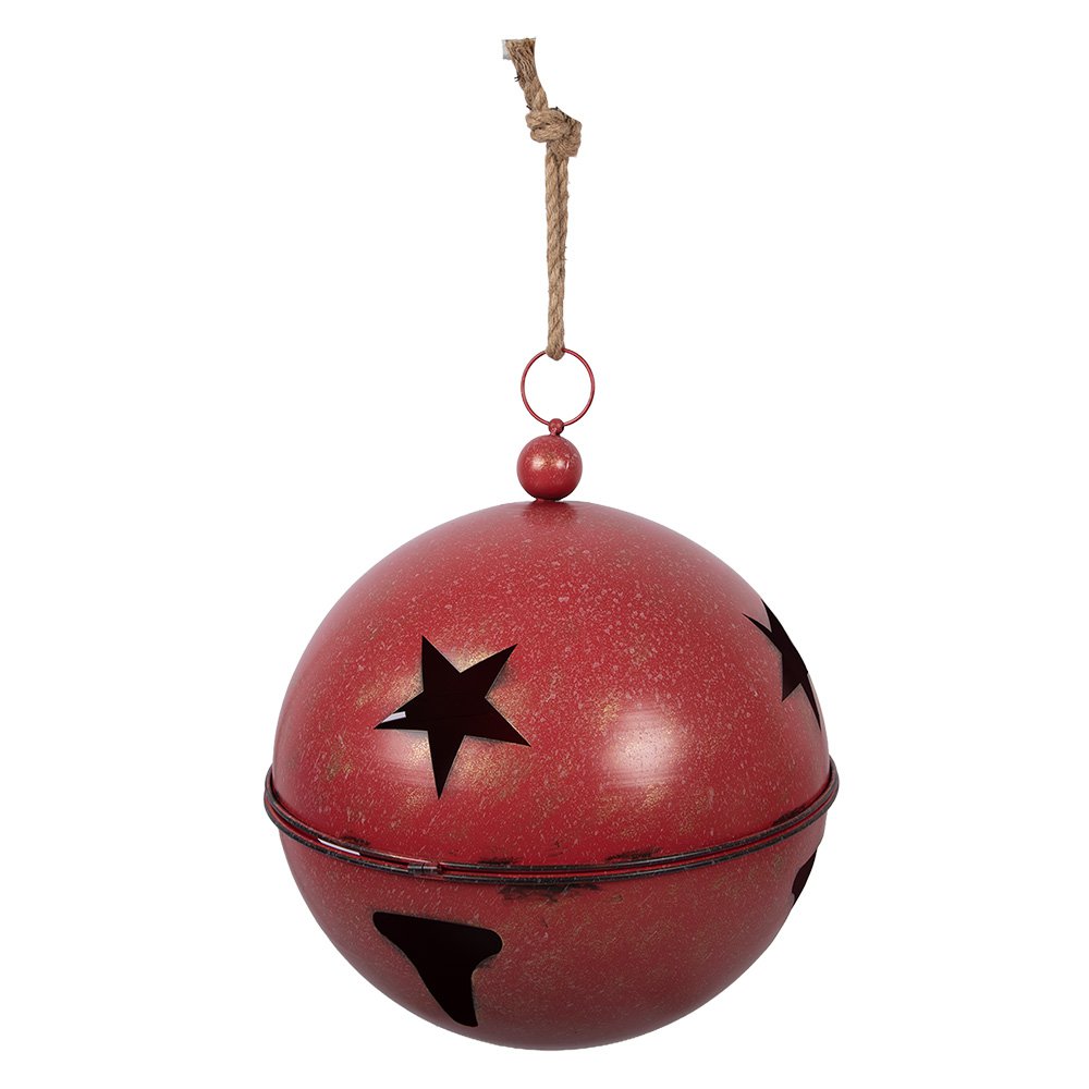 Kerstdecoratie Beeld Kerstbal Ø 60 / Ø 50 / Ø 40 cm Rood Metaal