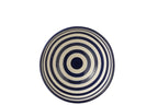 J-Line kom Granada Stripes - keramiek - wit/blauw - large - Ø 28 cm