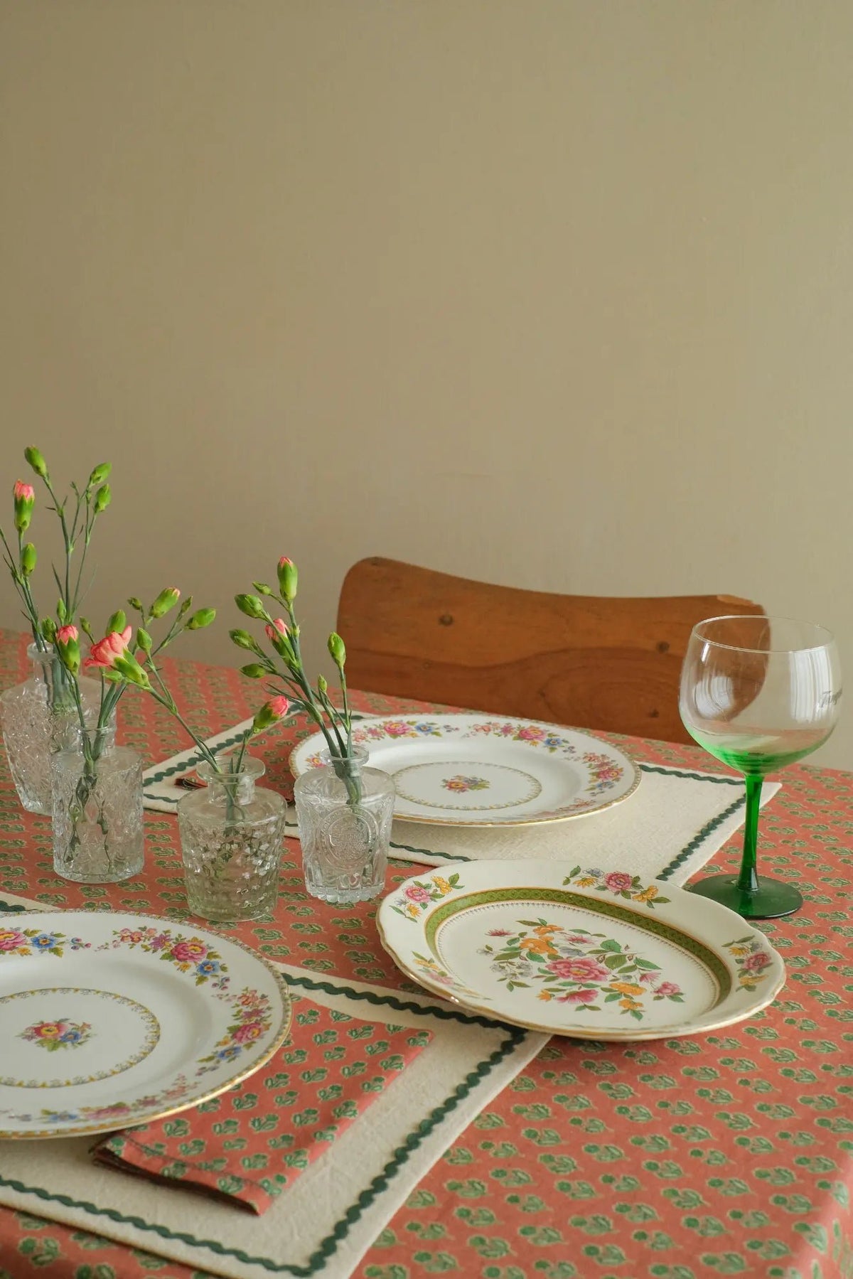 Tafelmat | Clara eucalyptus katoenen tafelmatten-set van 2 van Sanctuary Living