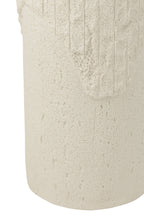 J-Line decoratie Sokkel Rocky Reliëf - polyresin - wit - M