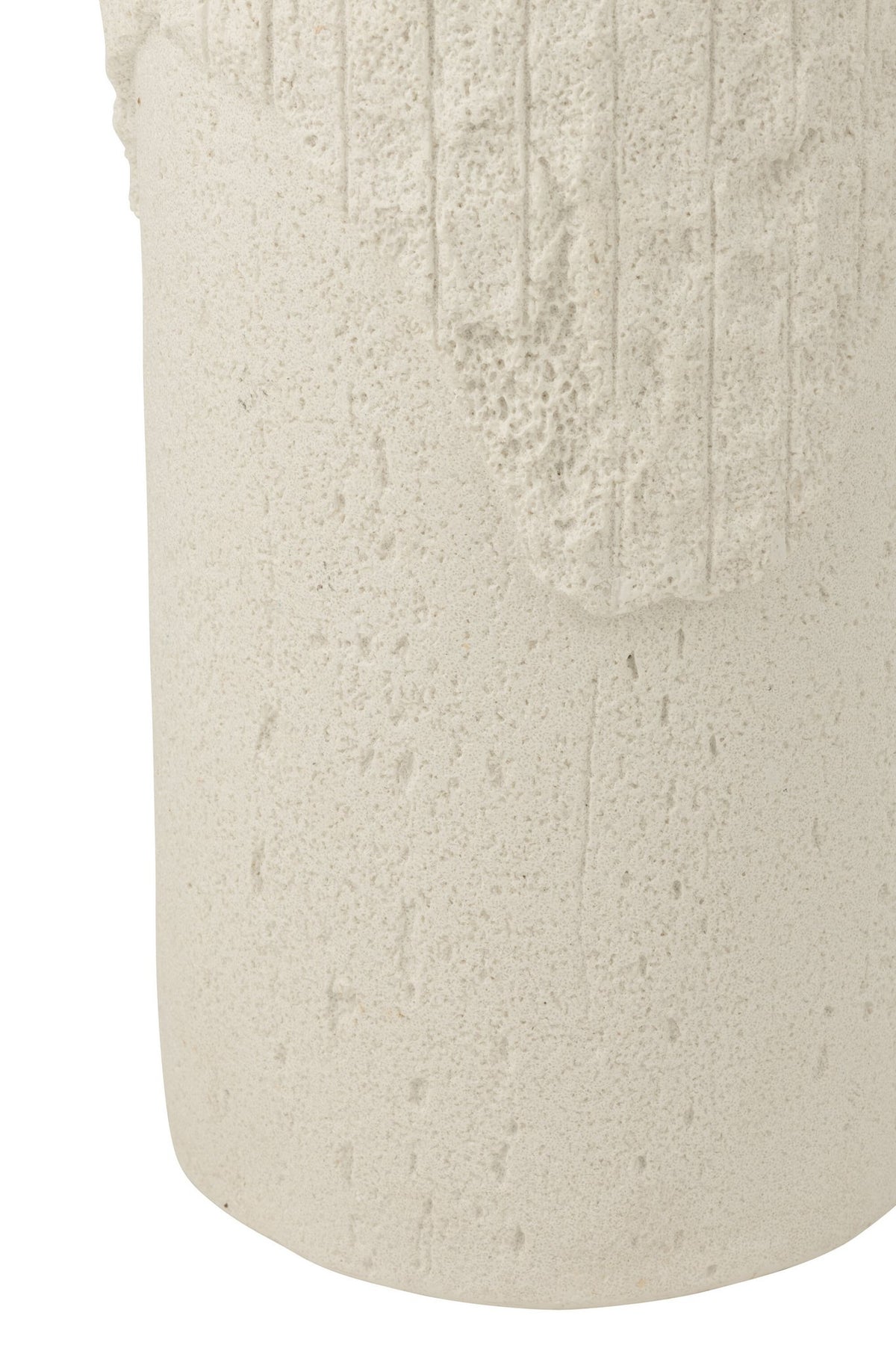 J-Line decoratie Sokkel Rocky Reliëf - polyresin - wit - M