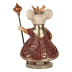 Decoratie Beeld Muis 18x12x25 cm Wit Kunststof