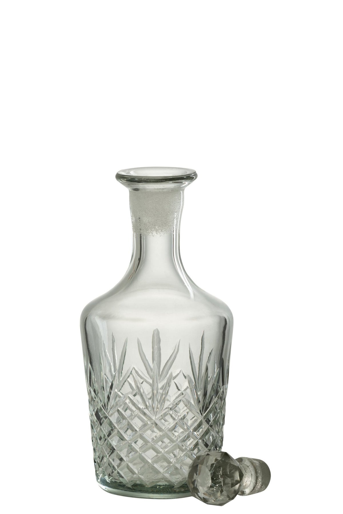 J-Line decoratie Fles Faune - glas - transparant - large