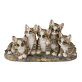 Beeld Kat 32x13x16 cm Grijs Kunststof