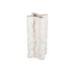 Vaas 17,5x17,5xH33cm vloeiend wit Vea