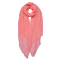 Sjaal Dames Effen 90x180 cm Roze Synthetisch Shawl Dames