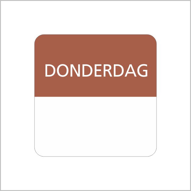 Donderdag- etiket - 500 stuks
