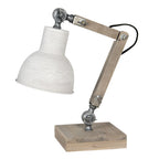 Bureaulamp 15x15x47 cm Beige Hout Tafellamp