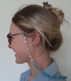 Brillenkoord Stykki Light blue Acrylic zilver