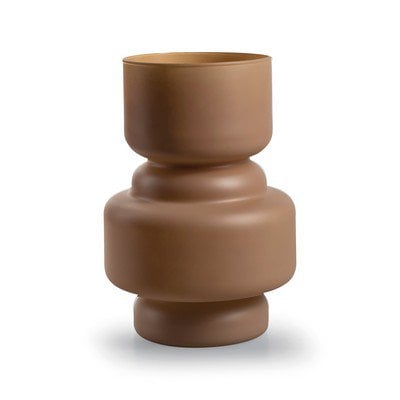 Eco vaas 'slide' mat zand h25 d17 cm