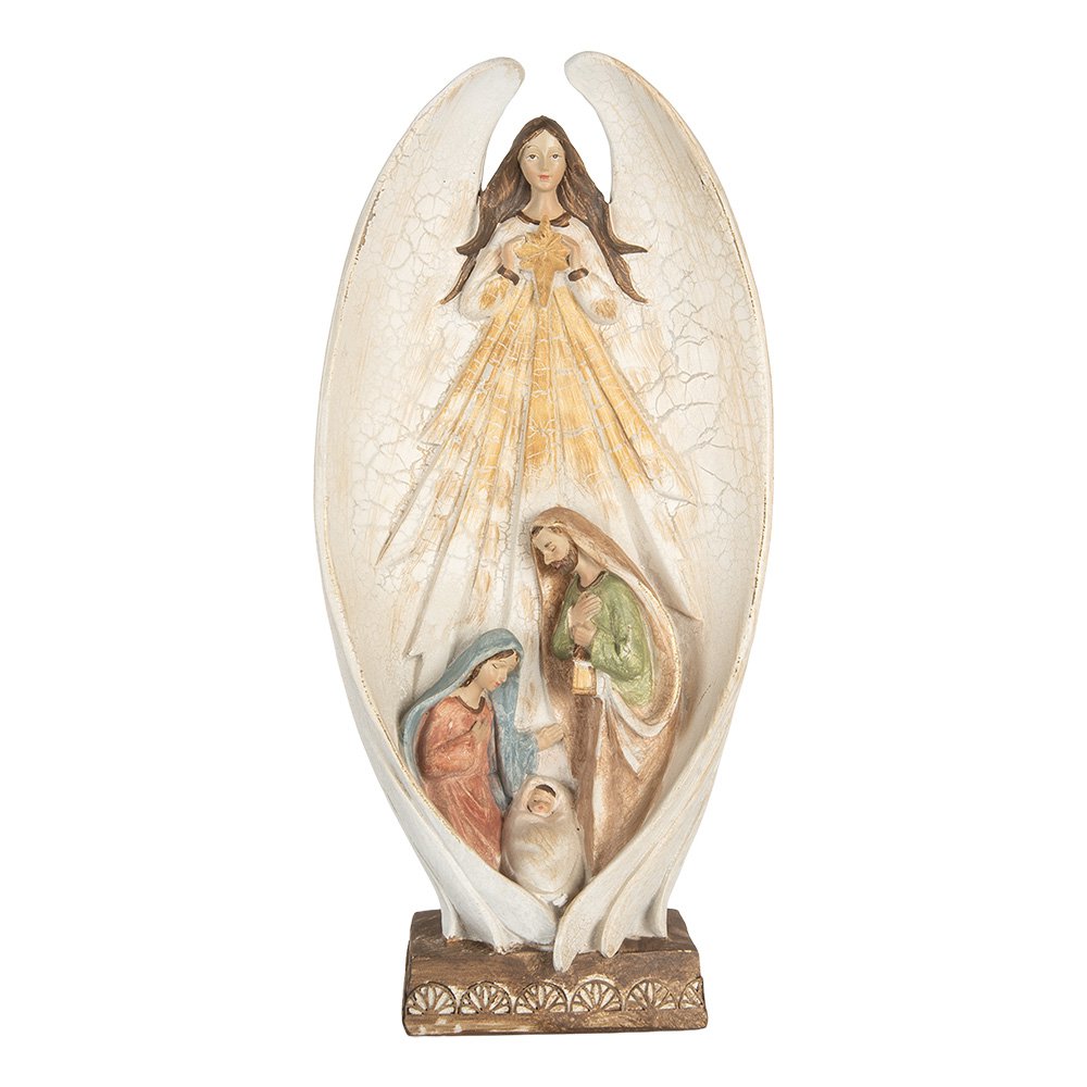 Kerstdecoratie Engel 19x10x40 cm Beige Kunststof