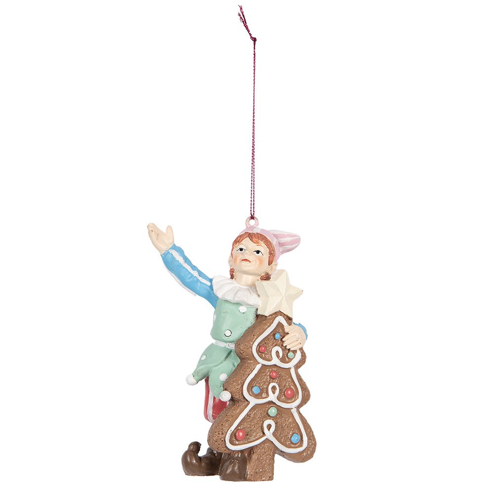 Kersthanger Kabouter 11 cm Groen Kunststof