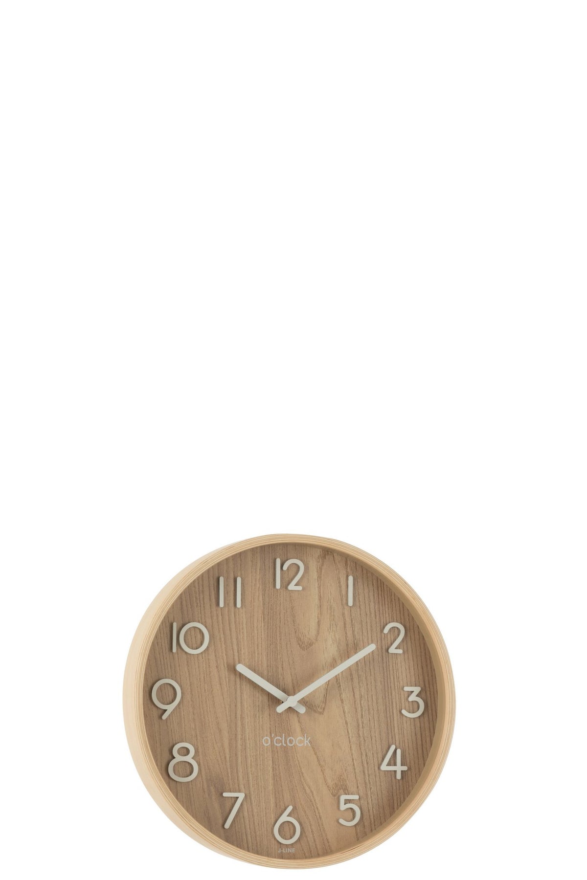 J-Line Wandklok Multiplex/Mdf Naturel Small