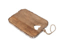 J-Line Snijplank met hart en schors - mangohout - naturel - medium