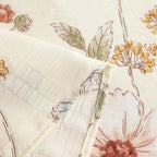 Kingsize laken - Cloud Cotton 300 TC - Bloemenmotief, 2 kussenslopen