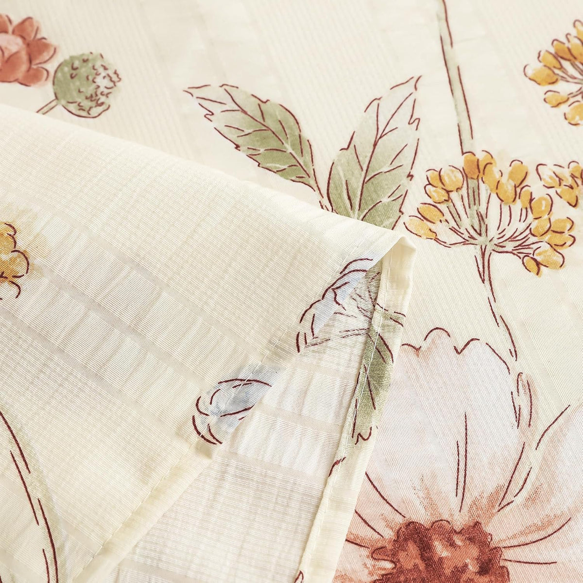 Kingsize laken - Cloud Cotton 300 TC - Bloemenmotief, 2 kussenslopen