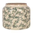 Bloempot Ø 18x16 cm Beige Keramiek Bloemen