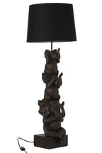 J-Line lamp 3 Olifanten - polyresin - bruin