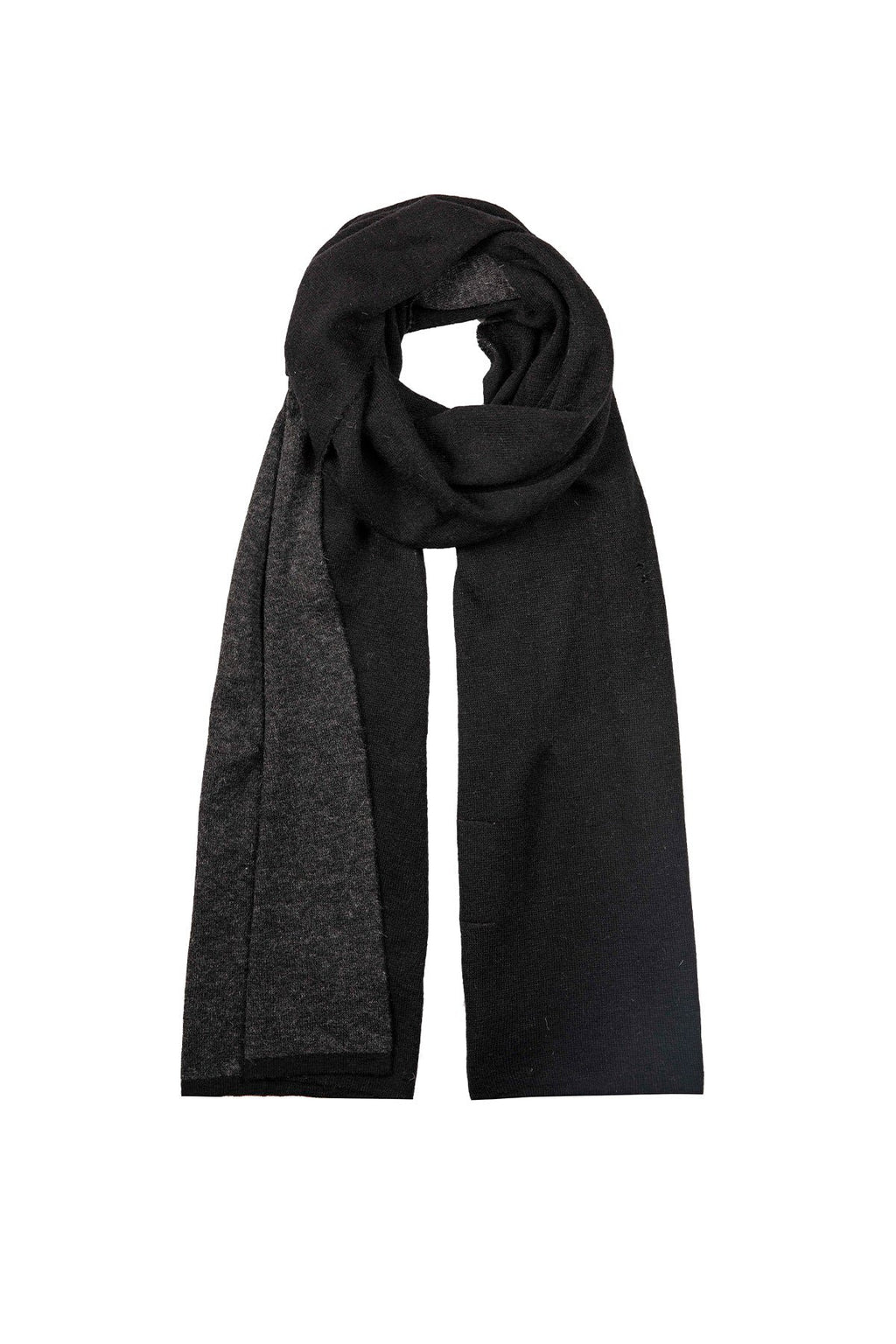 Men Angora sjaal zwart-grey