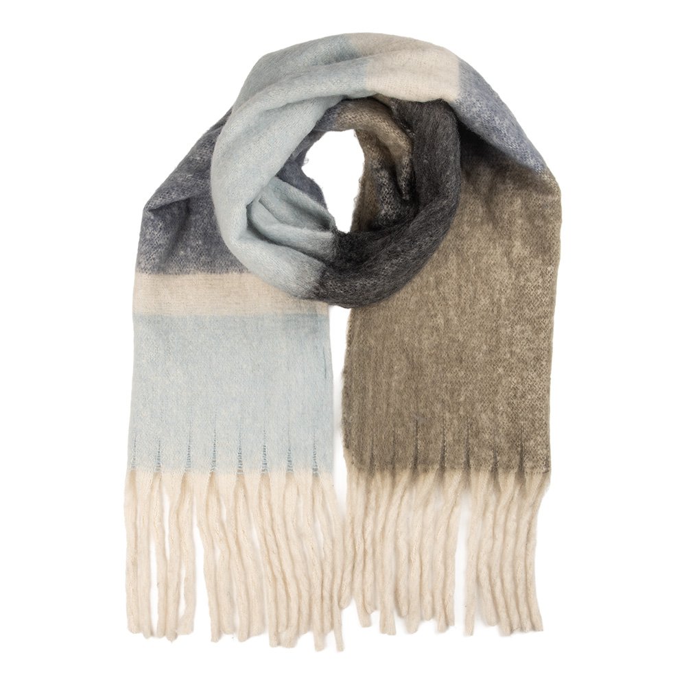 Wintersjaal Dames 50x180 cm Blauw Textiel