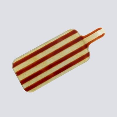 Artisano Platter Hand Klein 38x15 Amber & Bruine Strepen