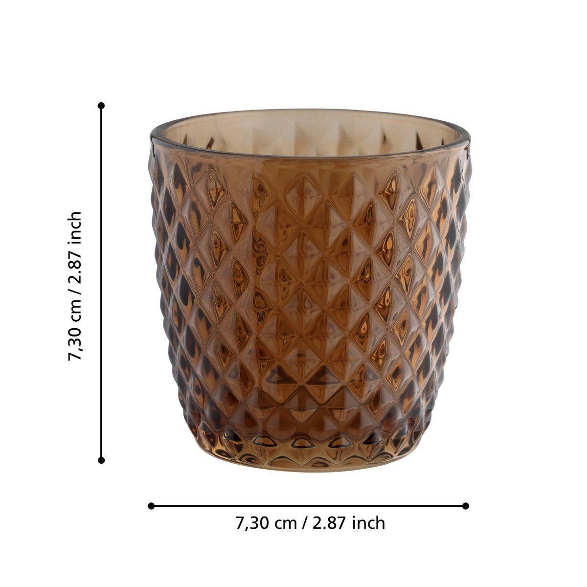 Windlicht Bezamby Bruin 7x7 cm